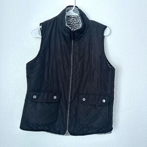 Reversible Vest Women’s M Black Full Zip Fleece